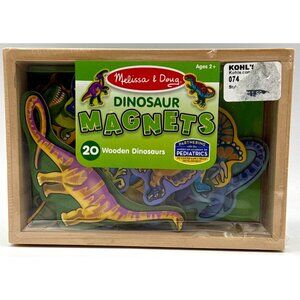 NEW Melissa & Doug Magnetic Wooden Dinosaurs Wooden  Box 20 pieces